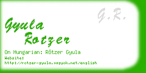 gyula rotzer business card