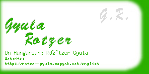 gyula rotzer business card